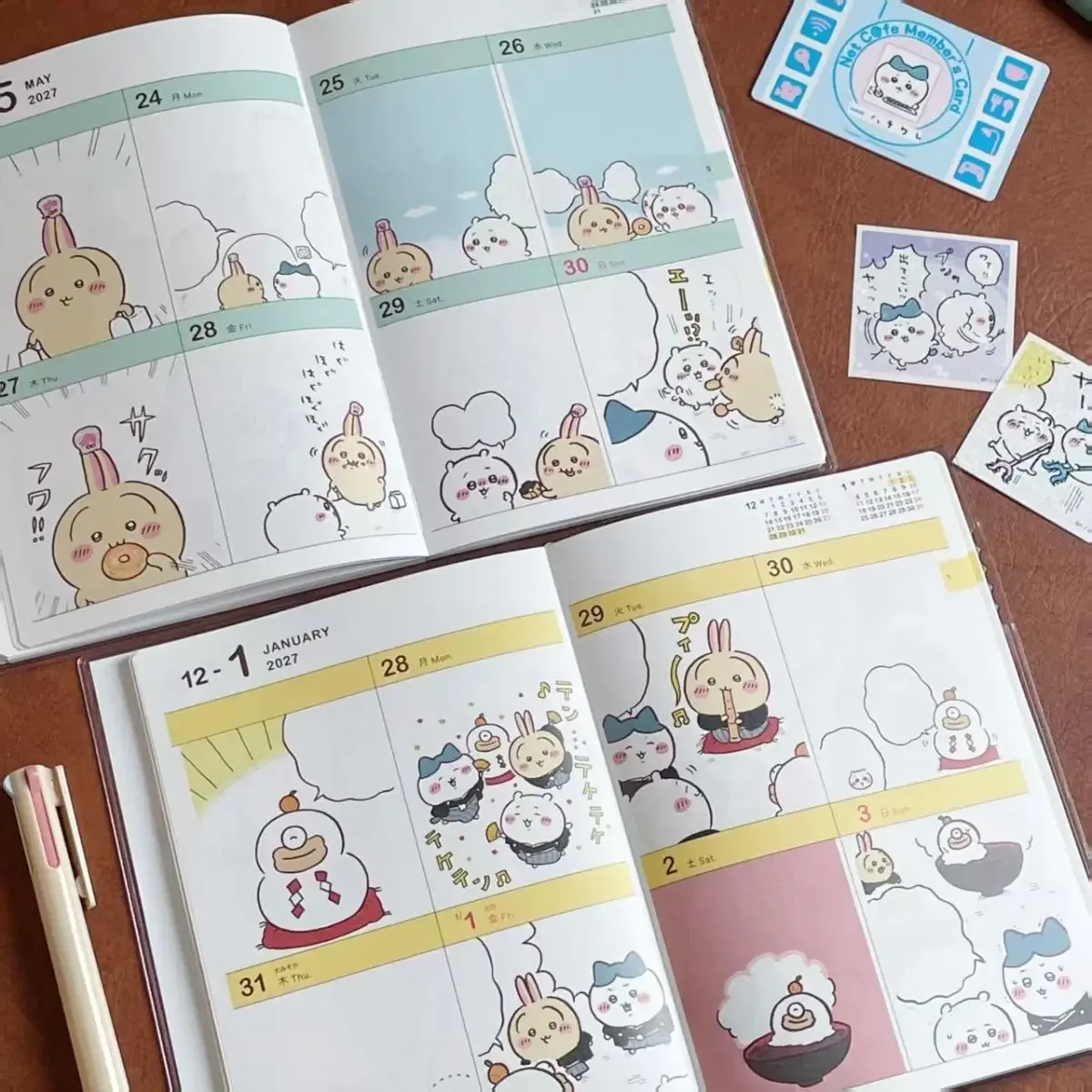 Chiikawa27-Year New Cartoon Planner With Full-Color High-Quality Appearance, Compatible With Notebooks