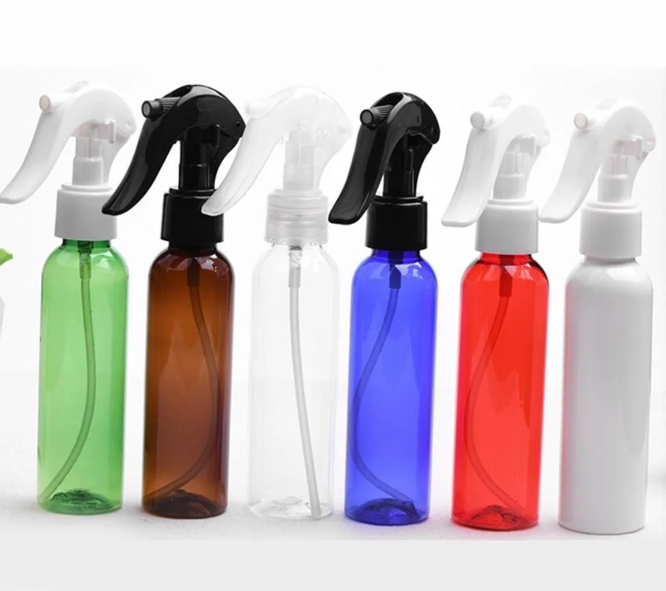 

100ml 120ml round plastic PET BOTTLE toilet flower water toning serum essential toner mist sprayer skin care cosmetic packing