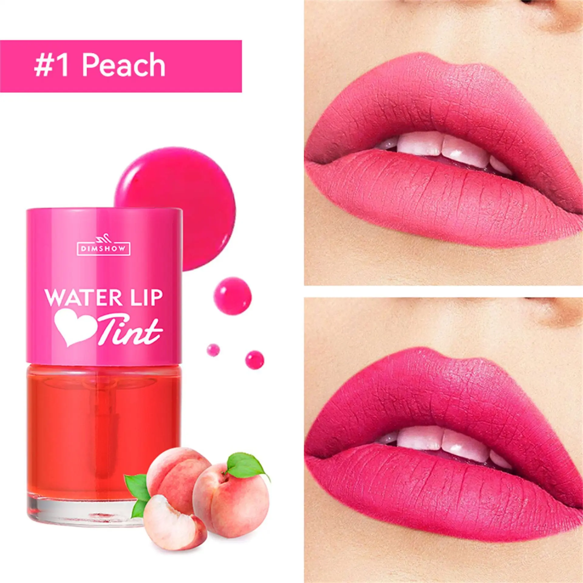 DIMSHOW  6 color Lipstick Water Moisturizing Non-fading Lip dye Lip gloss matte lasting non-stick cup