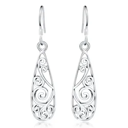 Retro Women 925 Sterling Silver Earrings Girl Wedding Party Gifts High Quality Fashion Classic Jewelry Nice