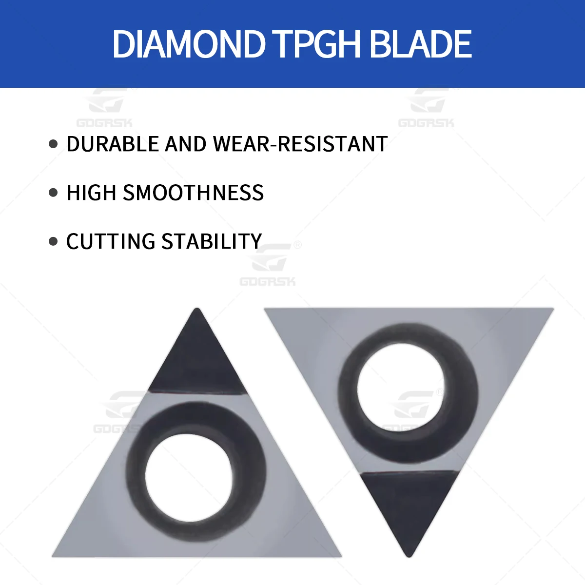 2PCS Diamond Cubic Boron Nitride Welding CNC Lathe Blade TBGT060102 TPGH08 TPGH09 TPGH11 TPGH16T3 PCD CBN Inner Hole Tool Insert