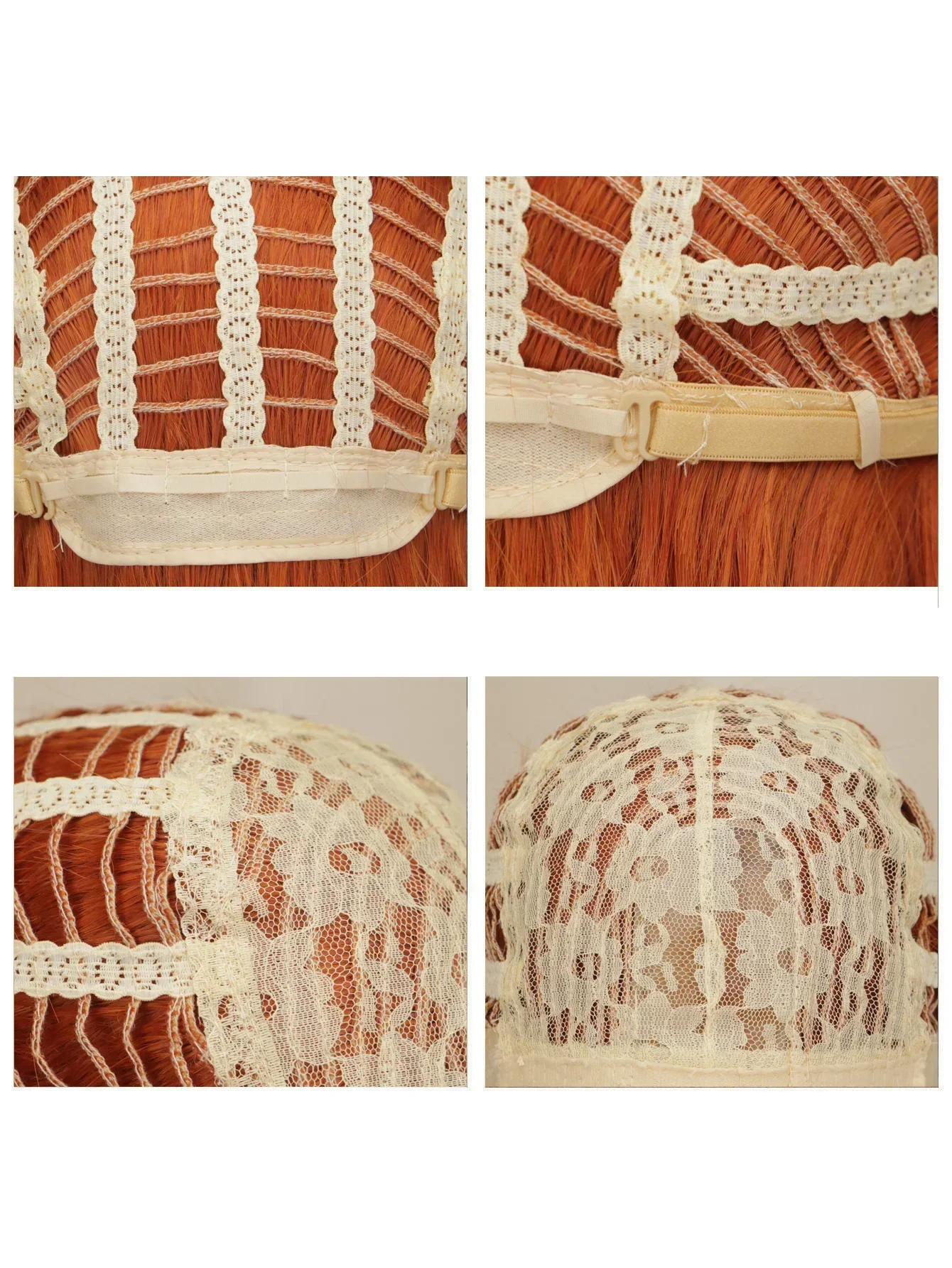 Long Straight Wig Women Dark Orange Red Natural  Cosplay Party Women Heat Resistant Synthetic Hair Wigs