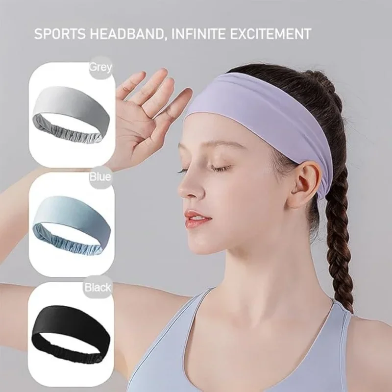 1pcs hair band outdoor fitness yoga hair band sweat-absorbent headband anti-slip quick-drying scarf antiperspirant band.