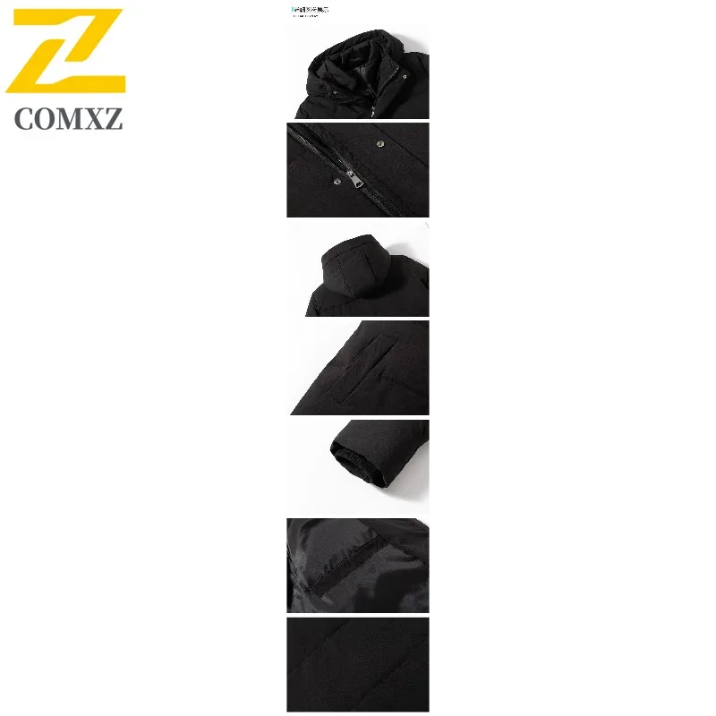 سترة COMXZ للرجال للعمل بتصميم عالي الجودة وغطاء للرأس للاستخدام الخارجي ومقاومة للرياح والدفء سترة شتوية خفيفة الوزن ومقاومة للبرودة للسفر #6