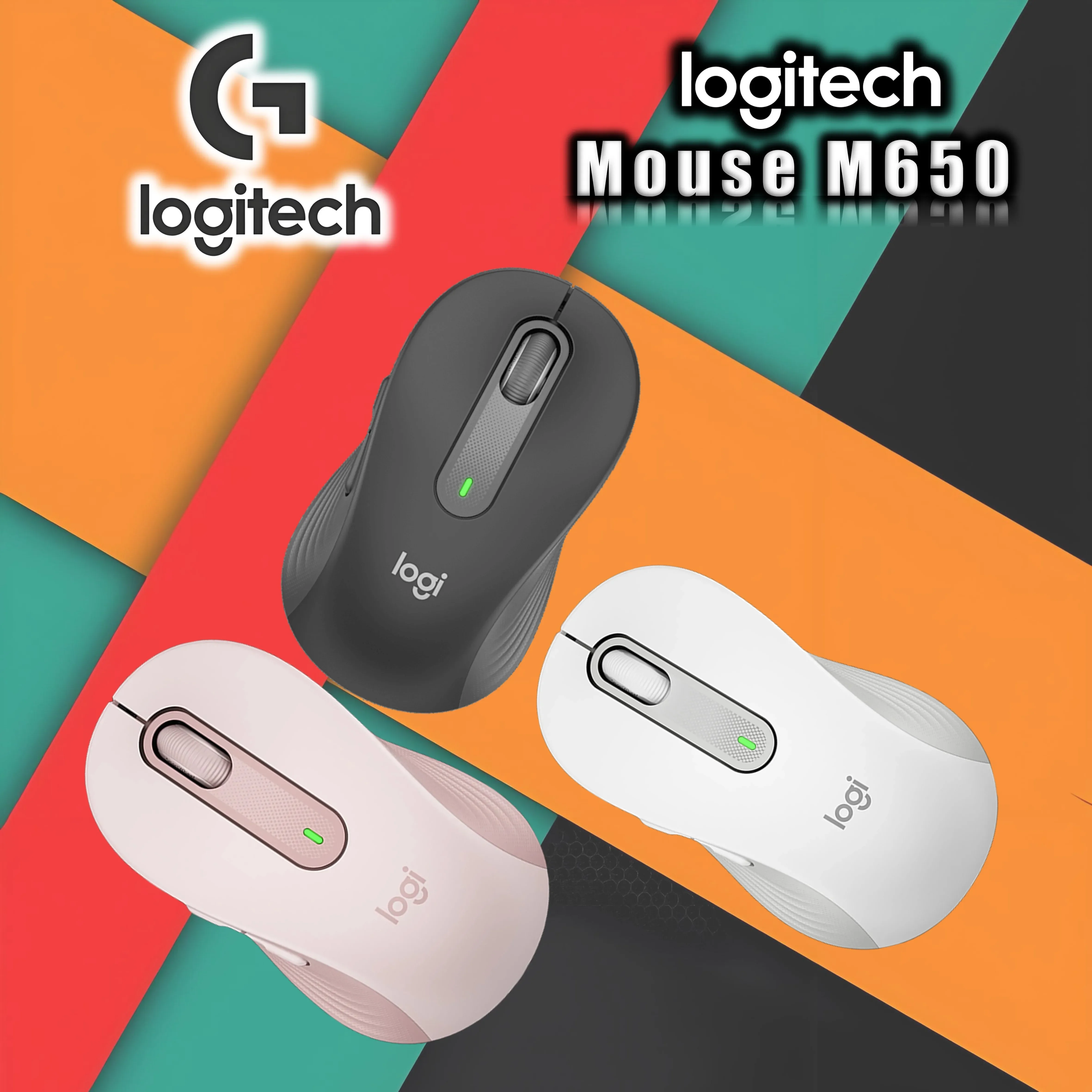 Беспроводная Bluetooth-мышь Logitech M650 M650L с бесшумным кликом, для офиса и ноутбуков, с передовой оптической технологией и программируемыми кнопками