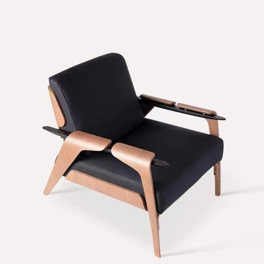 

Single leisure sofa chair villa living room balcony Italian sofa leisure chair minimalist light luxury designer leisure
