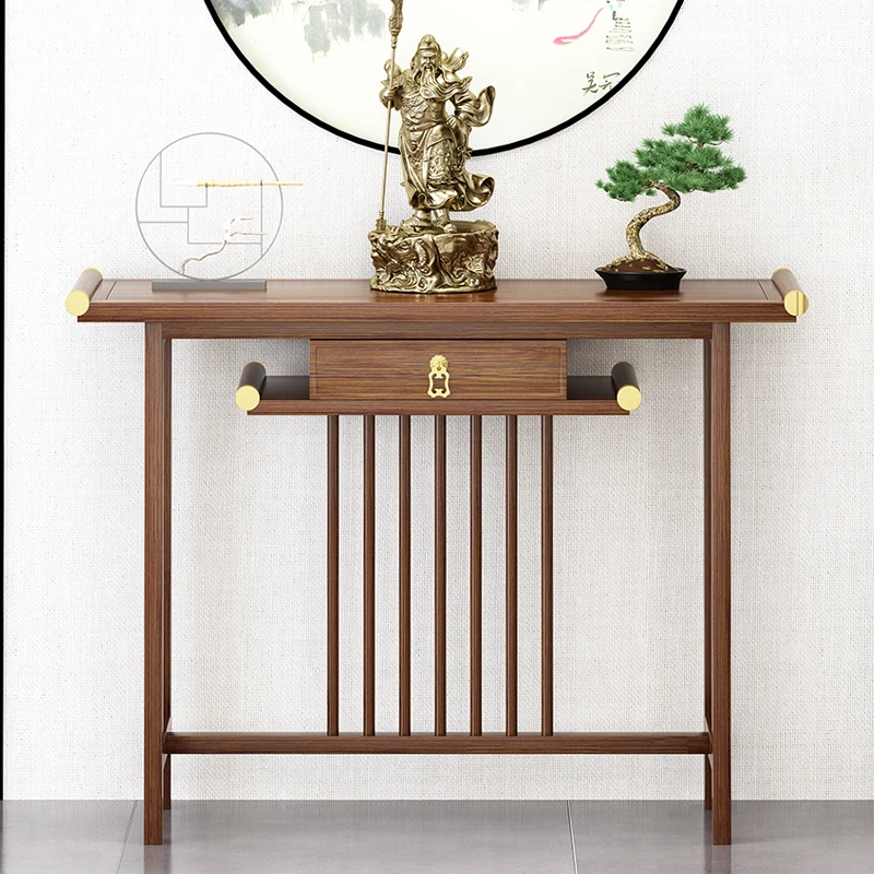 The new Chinese-style entrance table, ultra-narrow entrance table, light luxury, entrance cabinet, wall for table, incense case