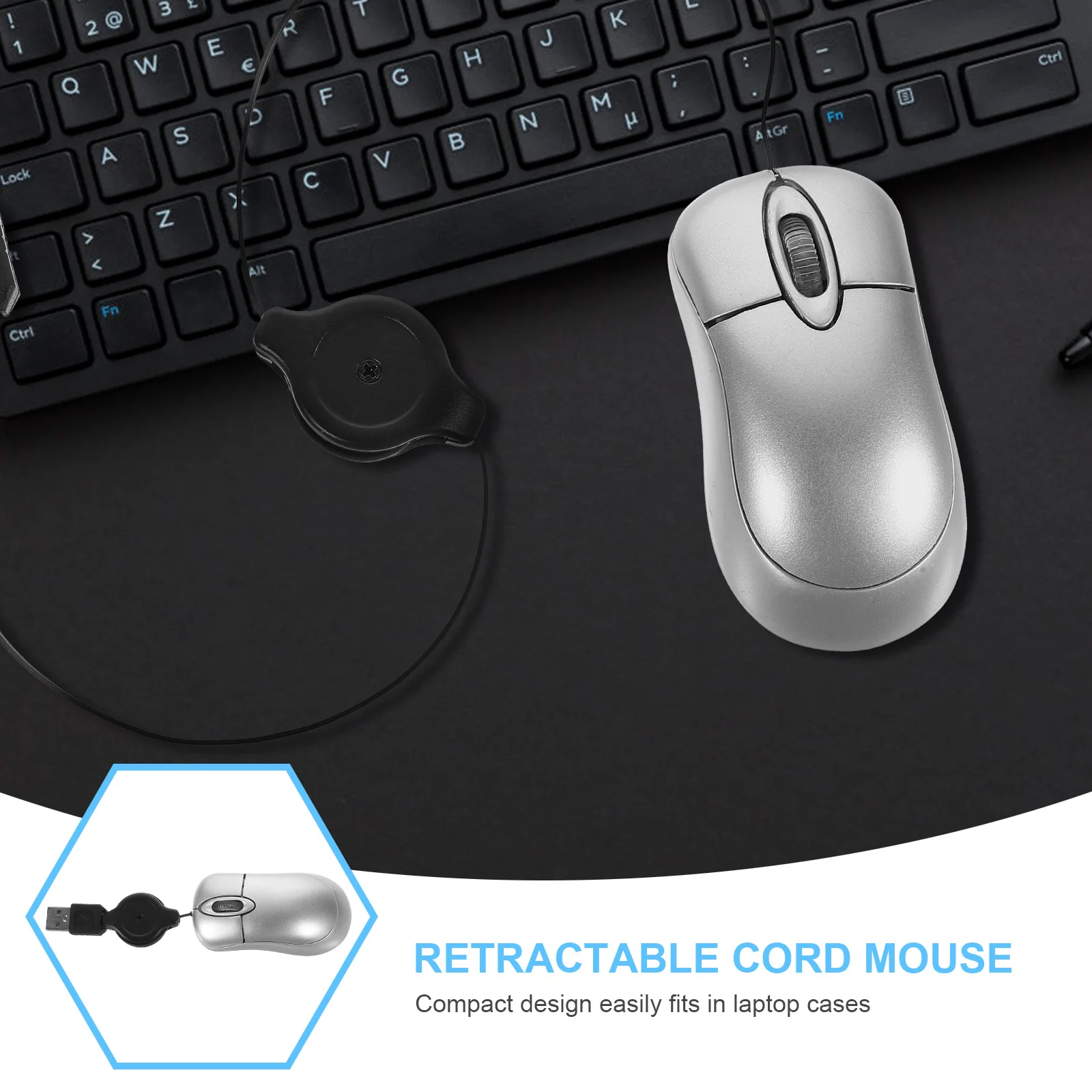 

Оптическая мышь, мини-компактный выдвижной USB-кабель, Plug Play для ноутбука, ноутбука, ПК, совместимая компьютерная периферия