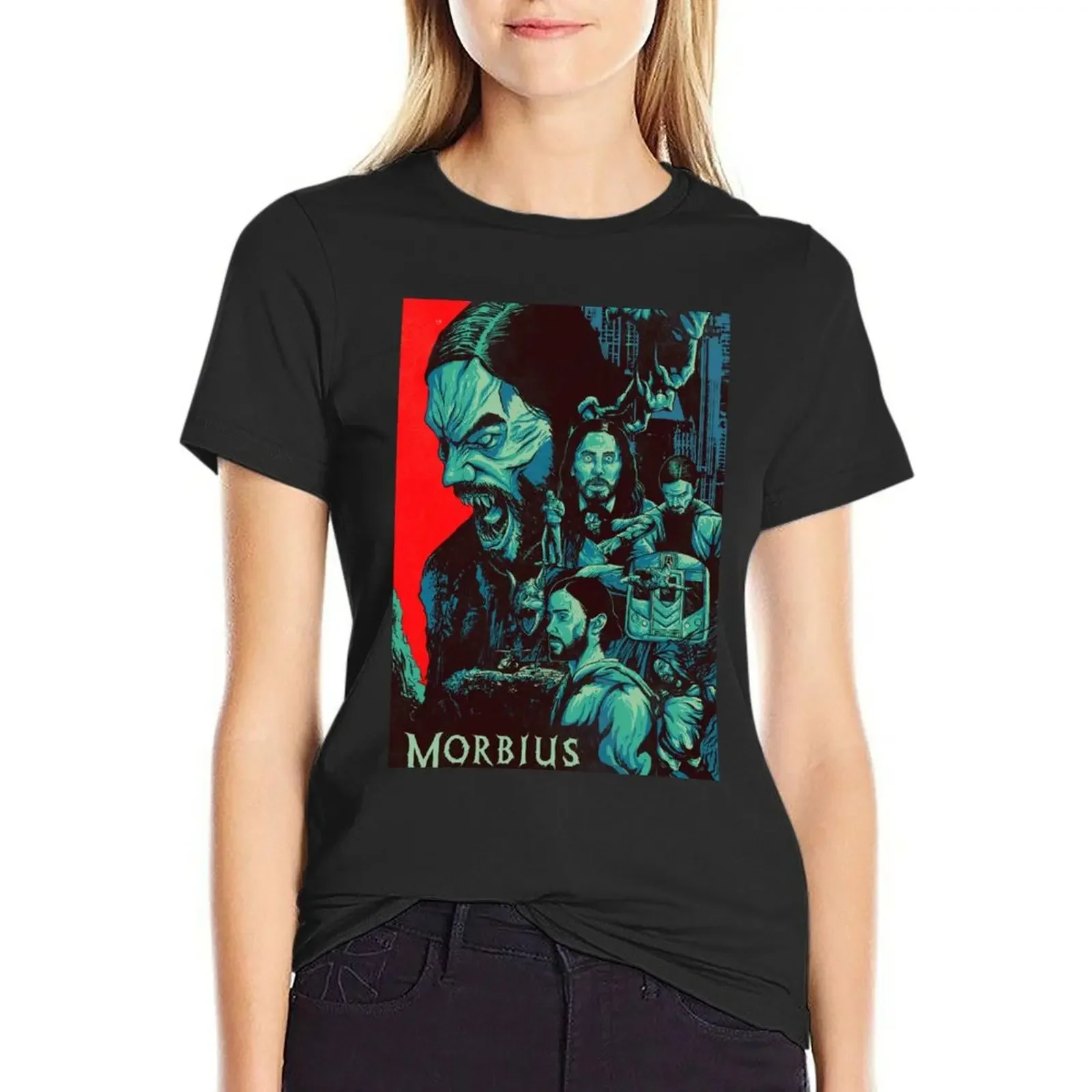 

MORBIUS MOVIE BLACK T-Shirt Short sleeve tee funny lady clothes T-shirt Women