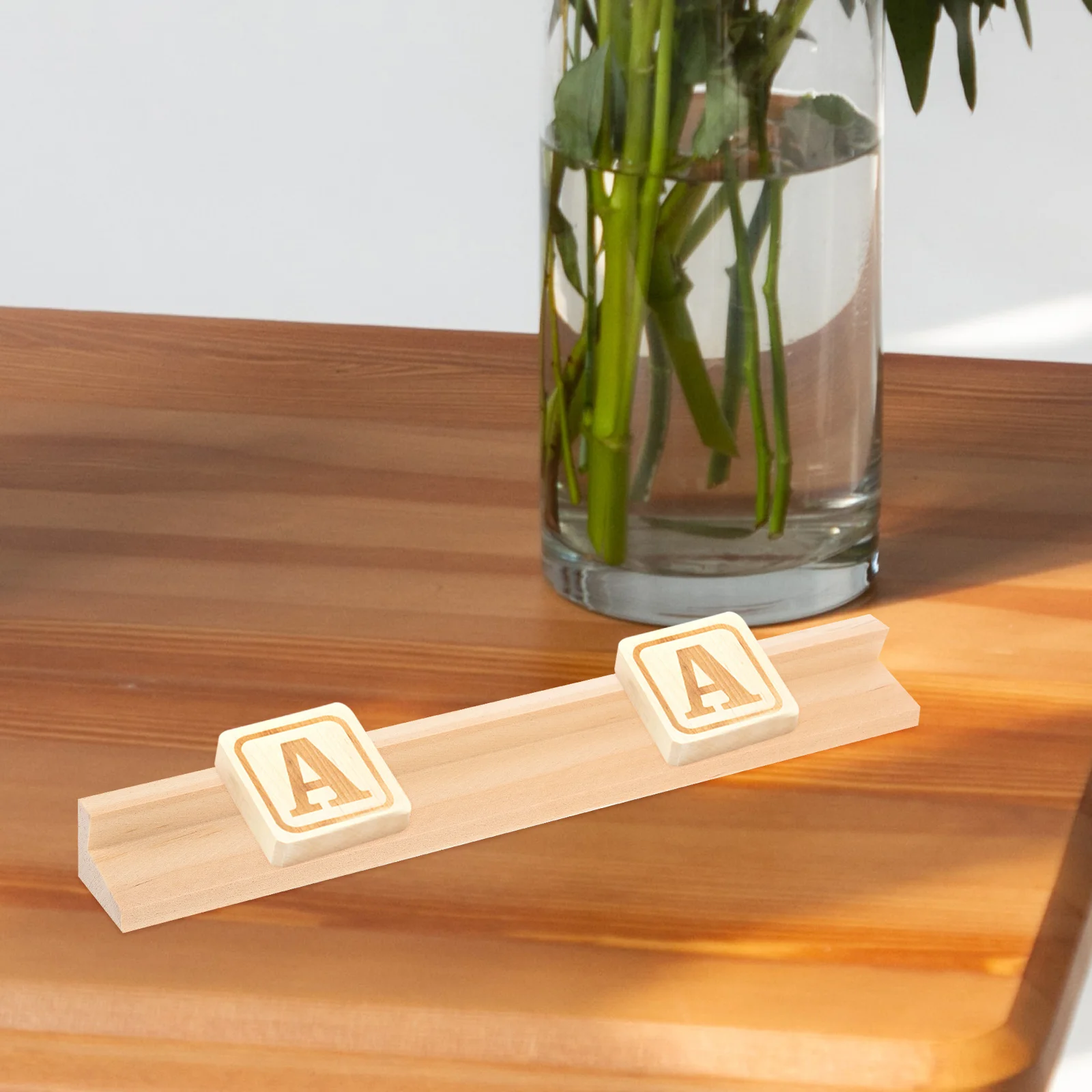 

10 Pcs Decorations Letter Base Ornament Batten Support Bracket DIY Wood Crafts Wooden Frame English Letters Office