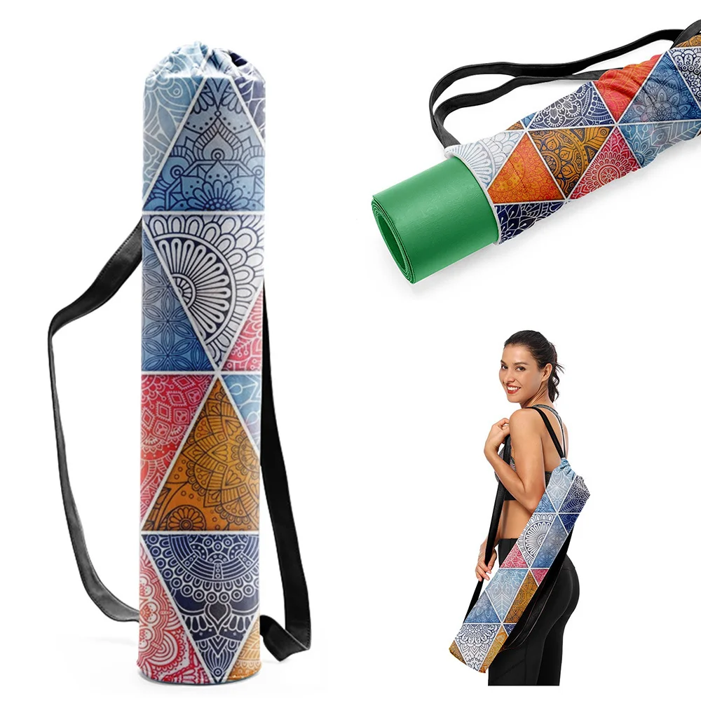 Fashion Yoga Mat Bag Canvas Yoga Bag Easy Carry Yoga Backpack Dance Sports Gym Mat Cover Sports Backpack Fit Most Size Mats 2023