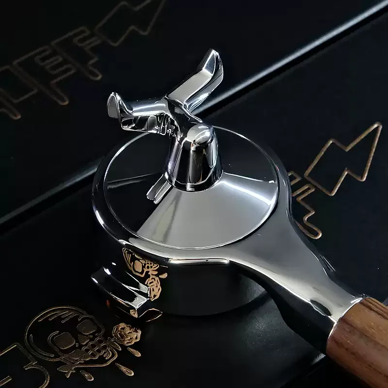 Split Coffee Machine Bottomless Handle Walnut 316 Stainless Steel