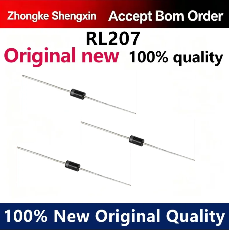 （5pcs-10pcs）Brand new RL207 ultra fast recovery rectifier diode 2A/1000V DO-15