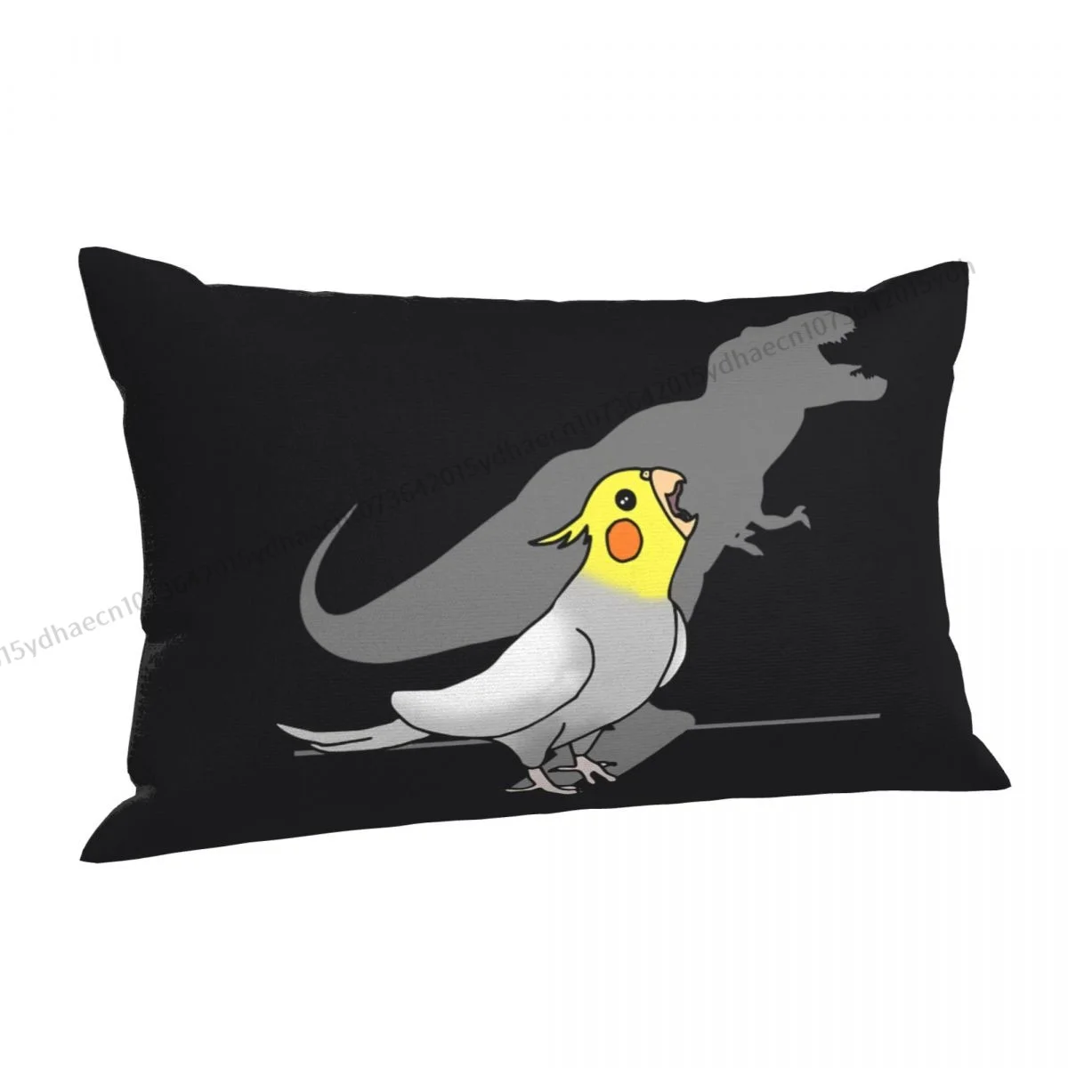 Dinosaur Shadowl Cojines Pillowcase Animal Parrots Cockatiel Doodle Cushion Home Sofa Print Decorative Coussin Pillow Covers