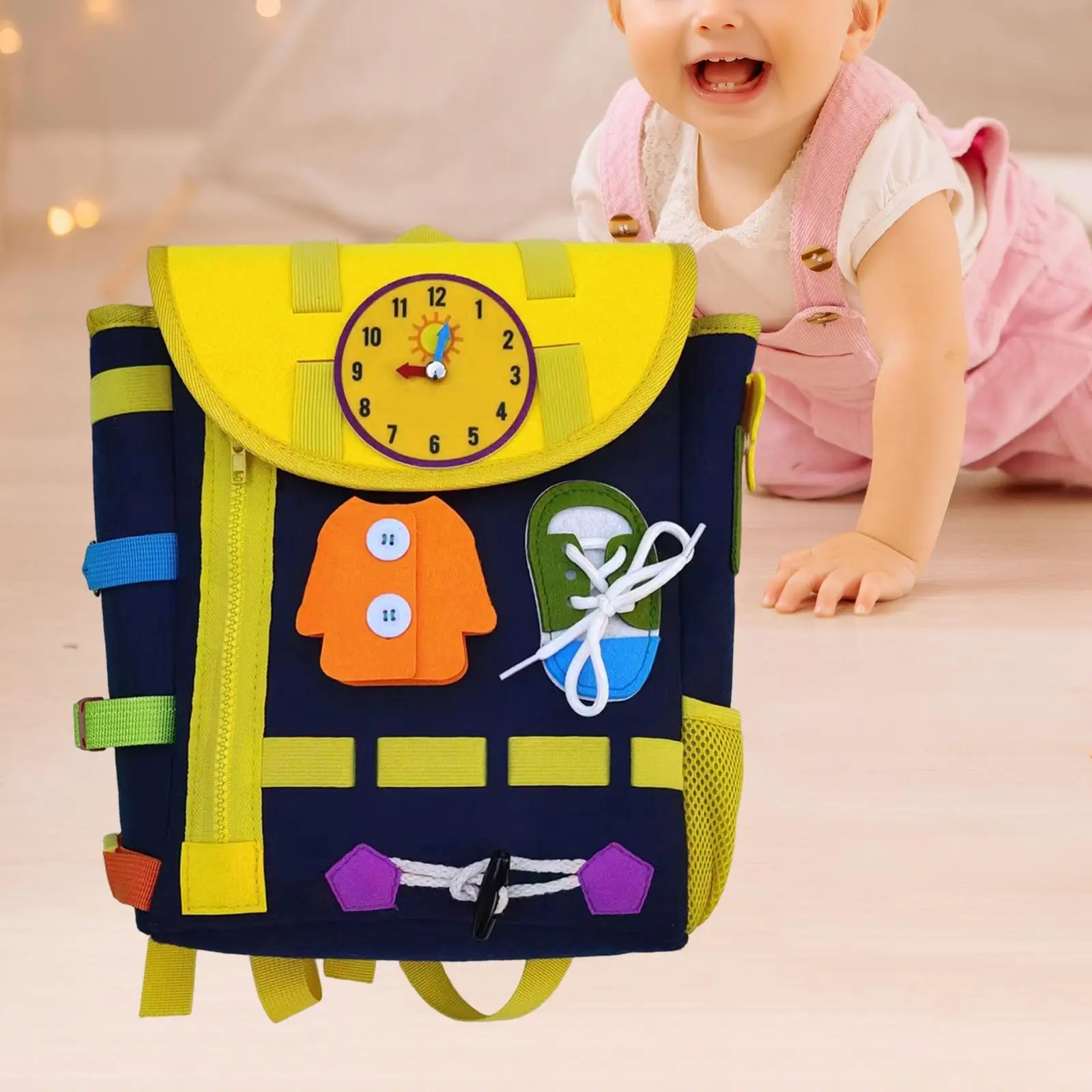 Toddlers Backpack Busy Board Learning Activity for Early Learning Boys Girls