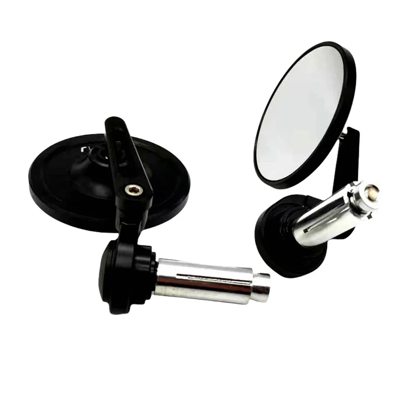 Motorcycle Modified Retro Handlebar Mirror Electric Scooter Handlebar Reflector Rearview Round Rearview  Direct Supply