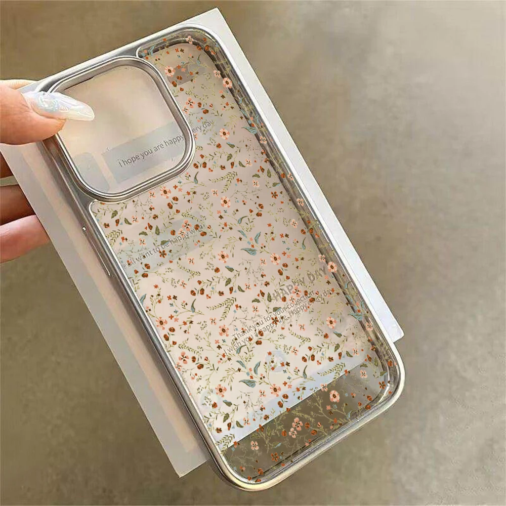Blumen-Handyhülle für iPhone 17 15 16 Pro Max Hüllen iPhone 15 14 13 12 11 17 Pro Max Plus Transparente Beschichtung Stoßfeste Hüllen – Detail 6