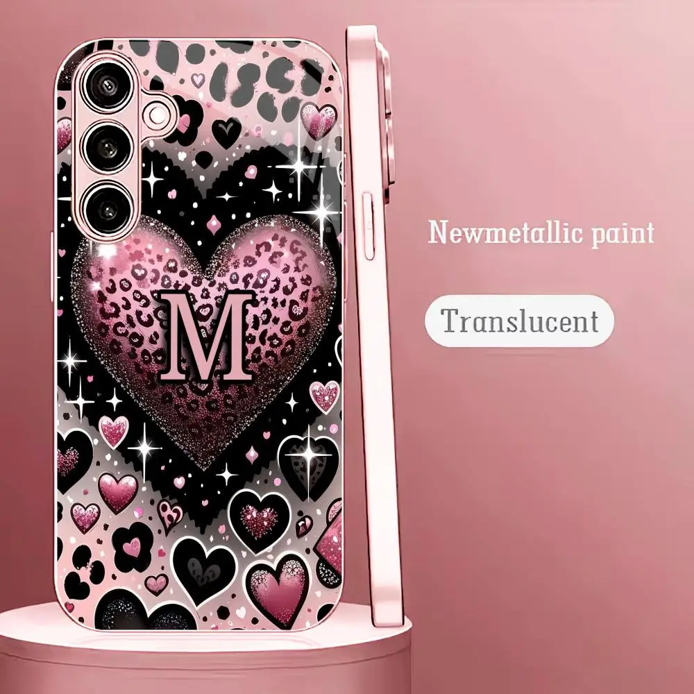 Pink Panther Love Womens style Fashion Glass QHD PhoneCase for Samsung Galaxy S26 S25 S24 S23 S22 S21FE,Ultra,Plus Dropresistant