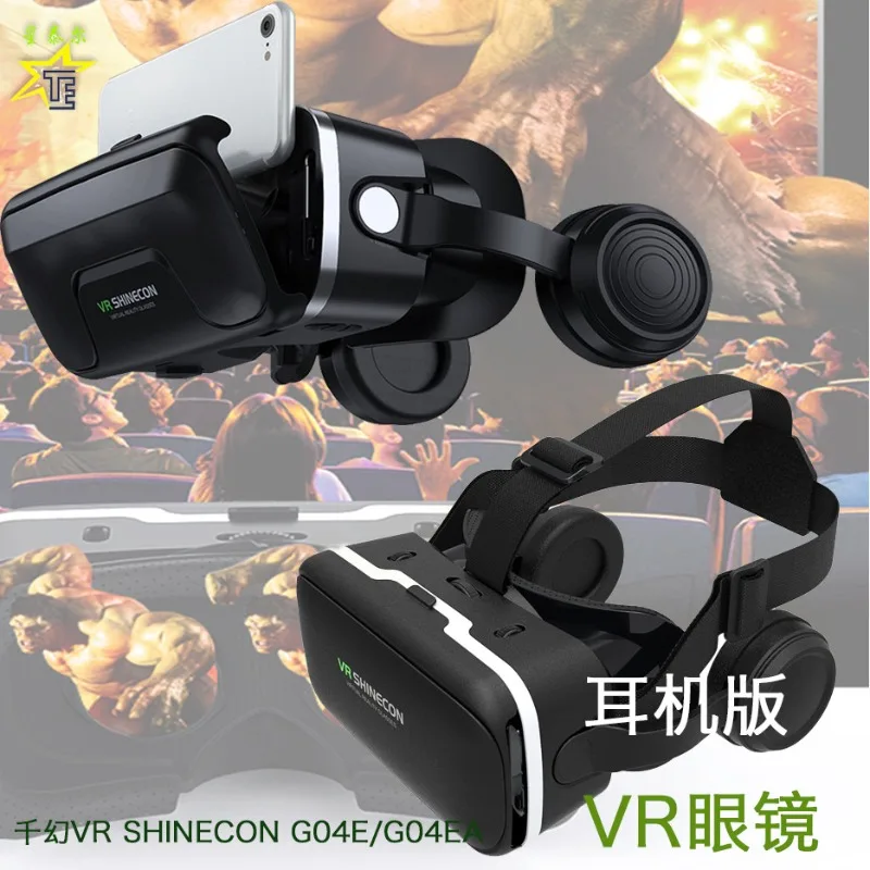 VR Shinecon 10.0 Casque 헬멧 3D 안경 스마트 폰용 가상 현실 헤드셋 스마트 폰 고글 비디오 게임 Viar 쌍안경