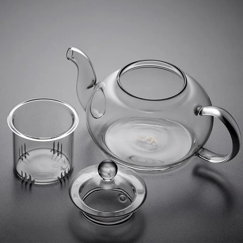 Glass Teapot with Infuser Set Teaware Kitchen Dining Bar Home Tea Kettle Glass Drinkware Samovar Kettle Maker Infusers Jug Tool