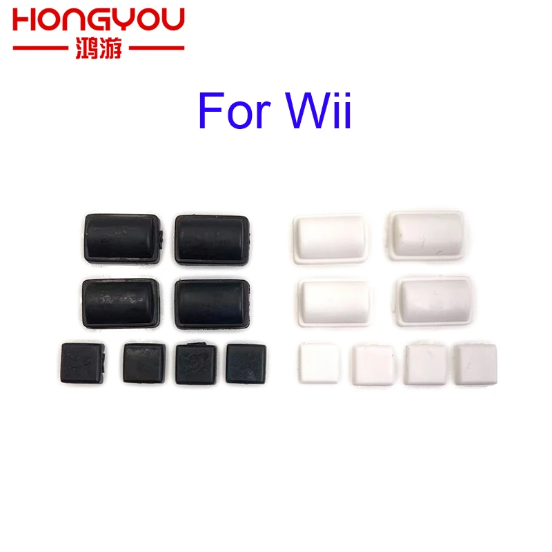وسادة مطاطية مانعة للإنزلاق لوحدة تحكم نينتند وي ، سدادات الغبار ، غطاء قدم ملولب ، قطع غيار