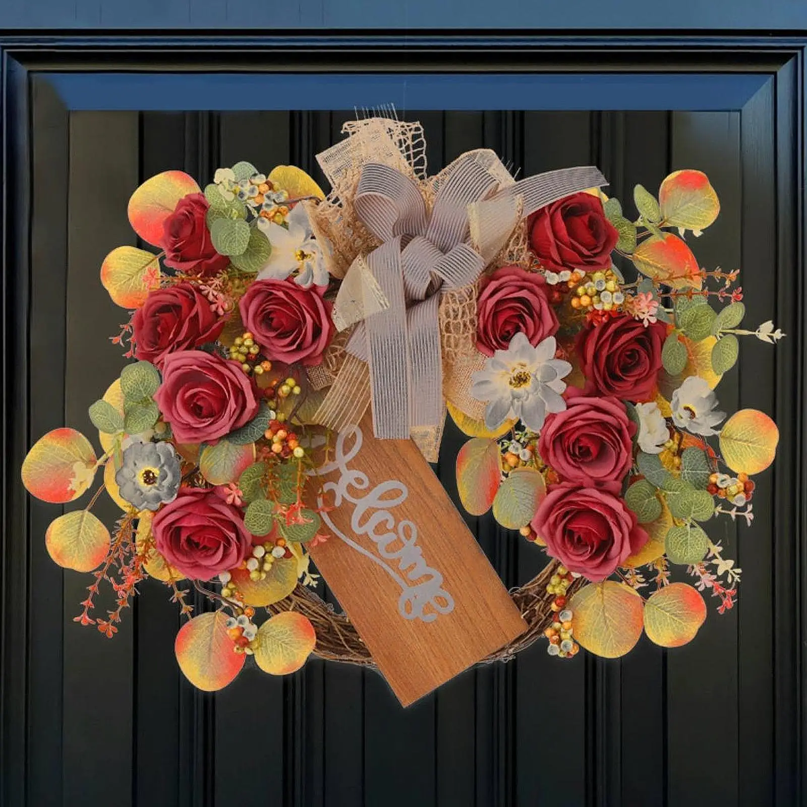 

Fall Wreath for Front Door Floral Garland for Shelf Indoor/Outdoor Office