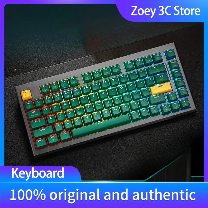 Z2Gasket Aluminum Alloy Material Three Mode Wireless Mechanical Keyboard Blackberry Ice Cream Shaft 75 Matching Customized Gift