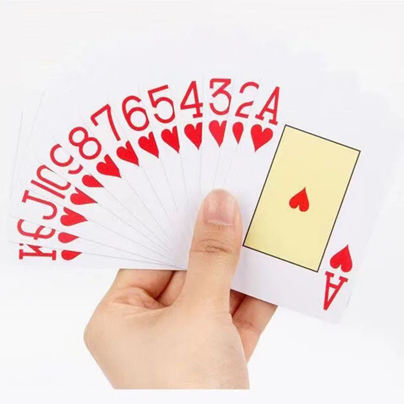 2 Sets/Lot Classic Poker Cards Big Typeface  Plastic Waterproof  Cards Game