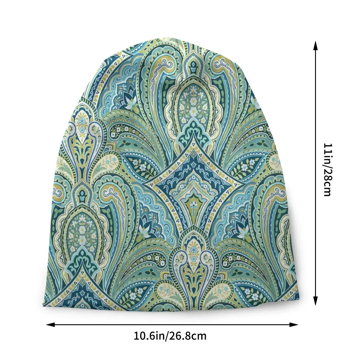 Elegance Paisley Babylon Water Drop Autumn Female Thin Beanies Double Used Casual Bonnet Hats