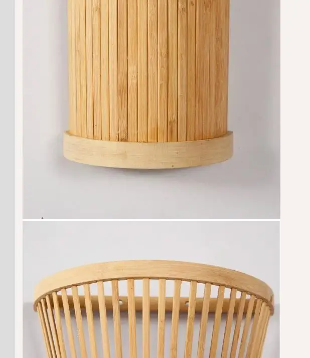 

New Chinese Living Room Lamp Modern Simple Bamboo Wall Lamp Creative Hand-woven Bamboo Wall Lamp