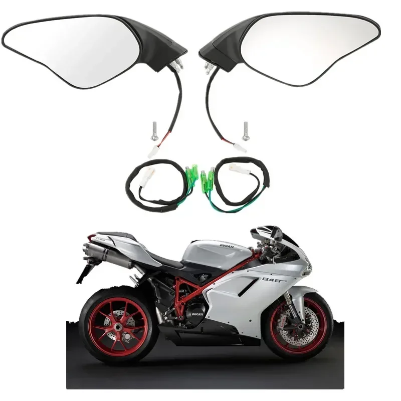 

Для Ducati 848 EVO 2008-2013 1098 1098S 1098R 2007-2009 1198 1198S 1198R 2009-2011 зеркала заднего вида для мотоциклов с указателями поворота
