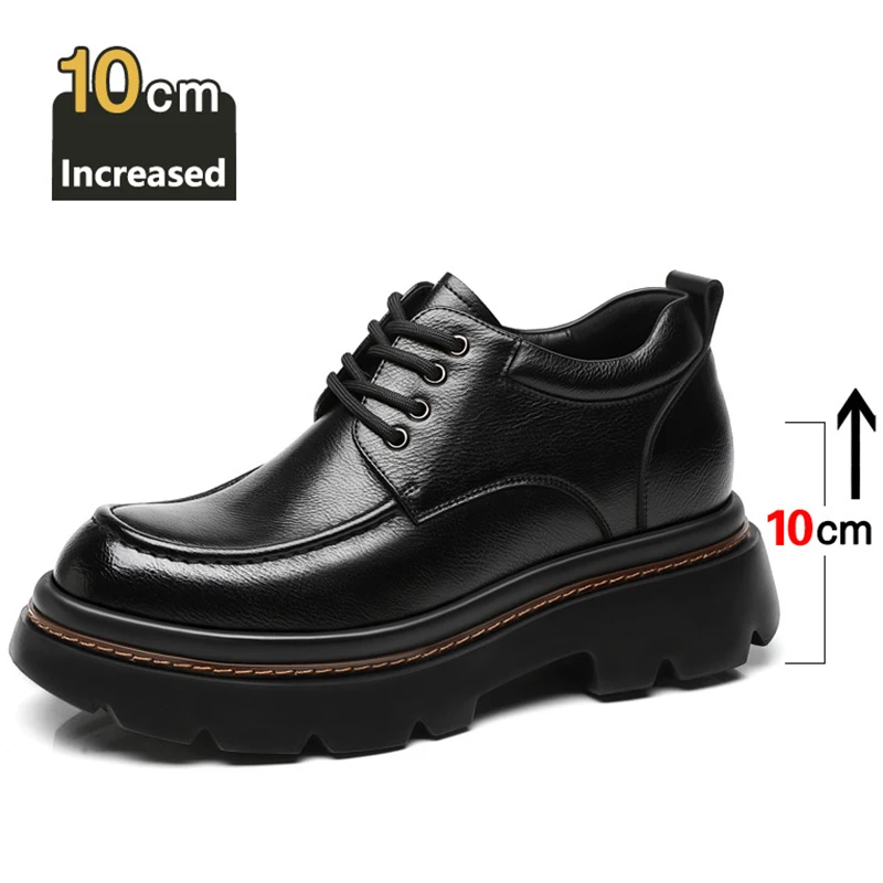 

Мужская деловая официальная обувь, мужские повседневные туфли-оксфорды, мужские невидимые туфли-лифты 10 см, модная брендовая мужская обувь, роскошная кожаная обувь