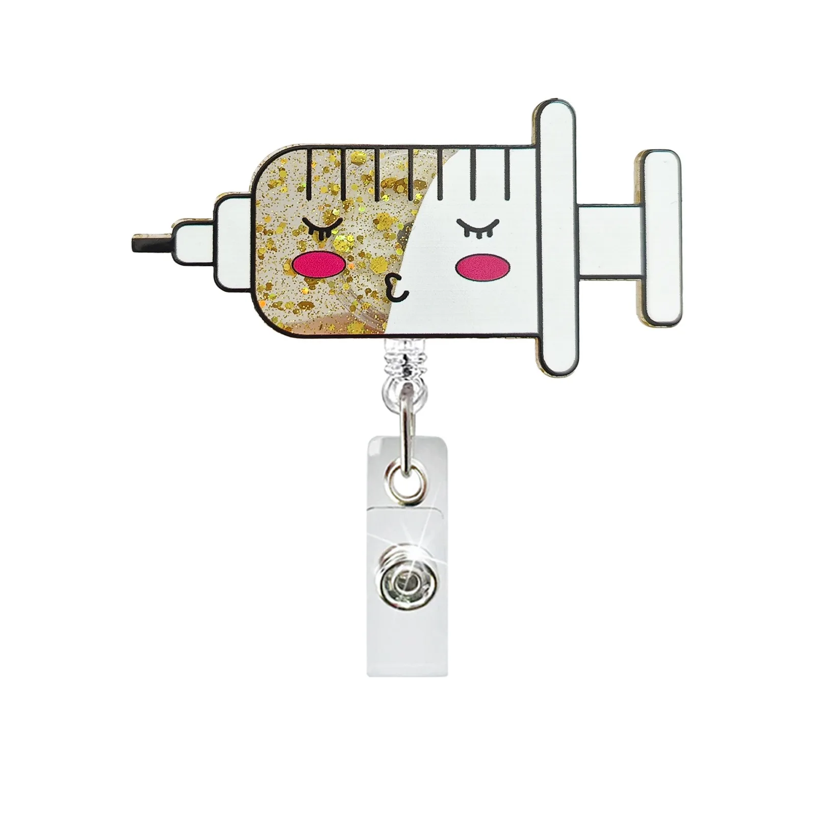 

8.5*4.2cm Card Holder Nurse Chest Badge Reel ID Clip for Healthcare Office Supplies Doctor Work Accessories Keychain Gifts