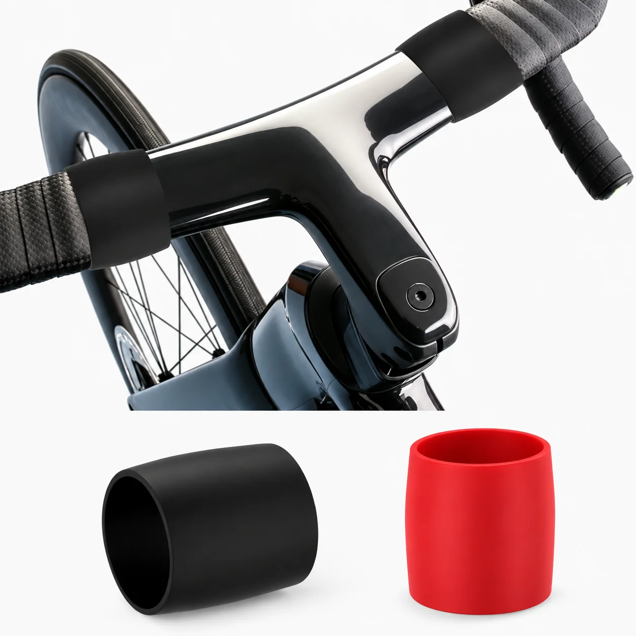 Bicycle Handlebar Tape Fixing Ring Elastic Bar Tape End Band for Road Bike Drop Bar Grip Wrap