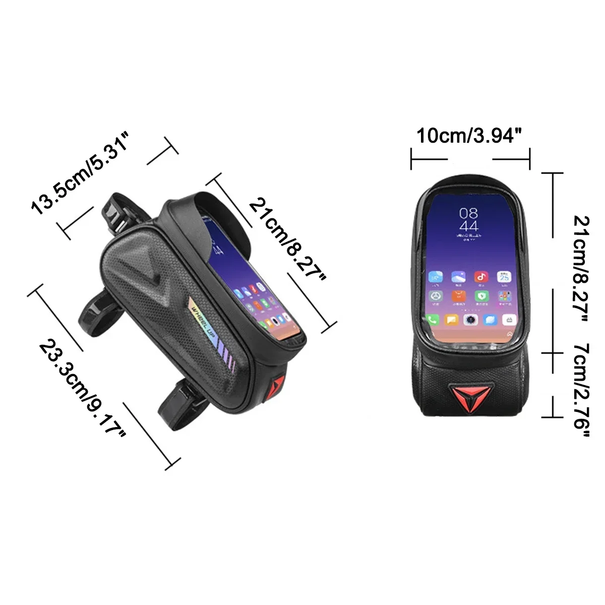 7 بوصة جراب هاتف الدراجة اكسسوارات 1.8L دراجة حقيبة مقاوم للماء شاشة تعمل باللمس الدراجات حقيبة العلوي الجبهة أنبوب الإطار الجبلية الطريق دراجة حقيبة