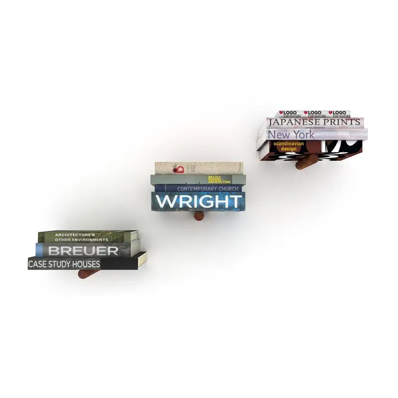 

3-Piece Shelf Set, Book Holder for Storage and Organization