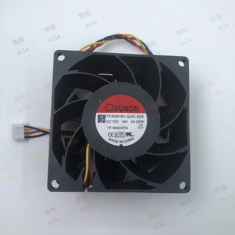 

L+ for SUNON PF80381B1-Q24C-SD9 8038 DC12V 24W 8CM 4-Wire PWM Cooling Fan