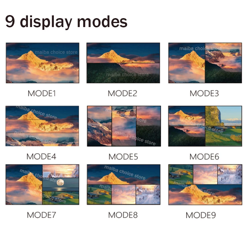 4K HDMI رباعية الشاشة Multiviewer 4x1 1080P 4 في 1 خارج HDMI متعدد المشاهد محول سلس 9 أوضاع العرض لأجهزة الكمبيوتر المحمول كاميرا تلفزيون الكمبيوتر