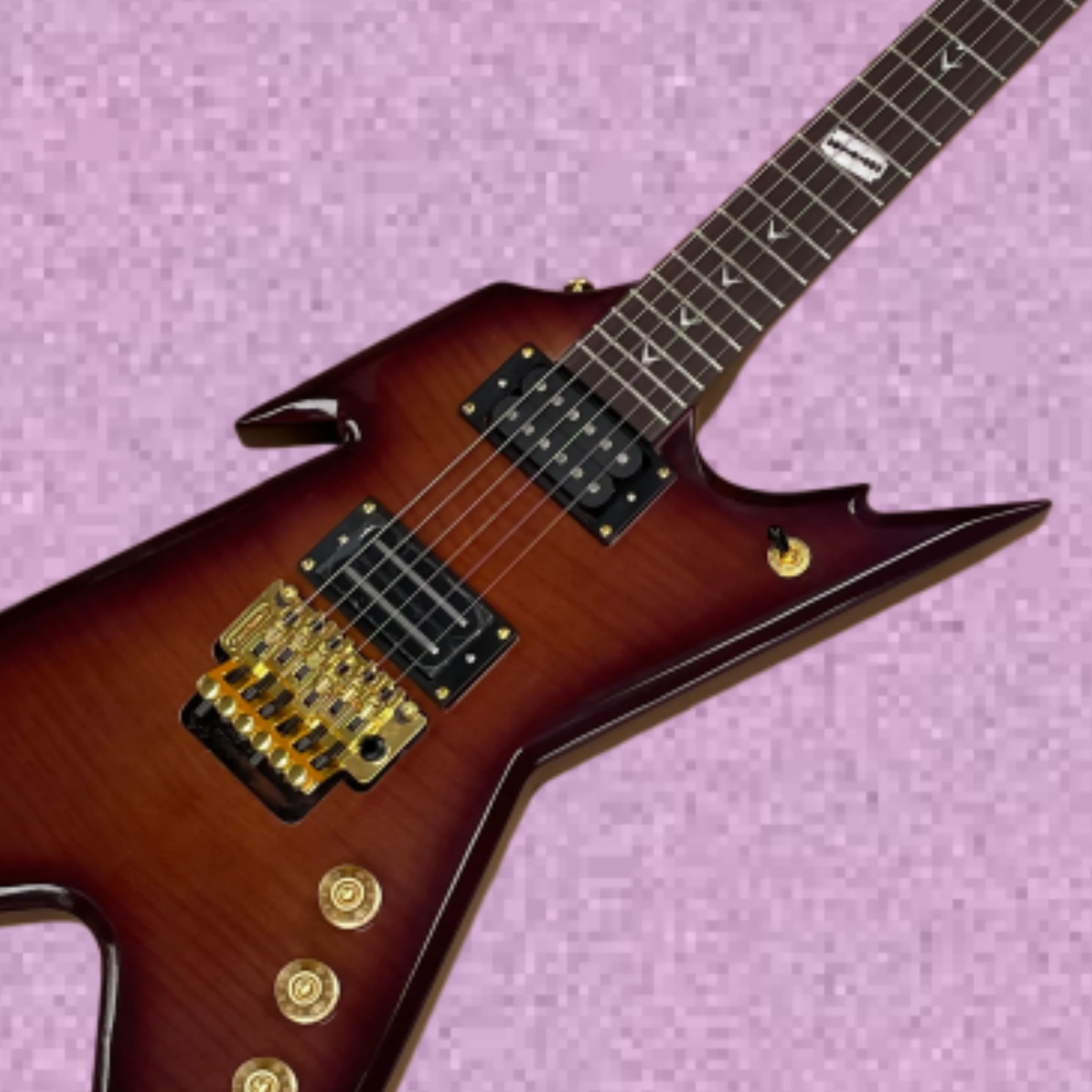 New 6-string brown electric guitar with full gold hardware, multi-knob volume control guitars,stylish stage performance guitarra