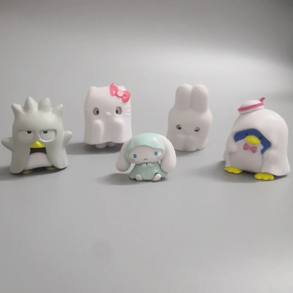 Hello Kitty Ghost Shapes Sanrio 4Cm Figurka My Melody Anime Kawaii Melody Kuromi Kolekcja akcji Materiały pcv Prezenty dla dzieci