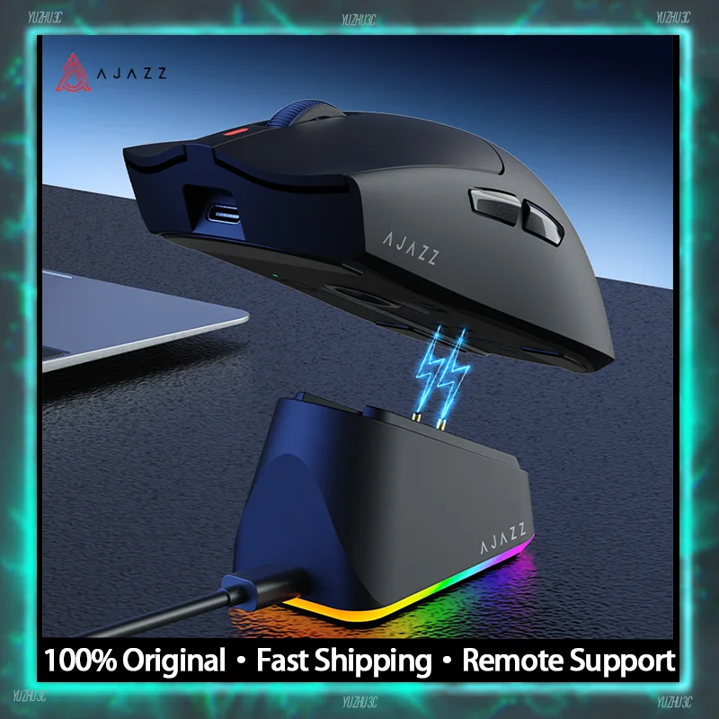 

AJAZZ AJ139P V3 Max Gaming Mouse 2.4G BT Wireless Low Latency 1000Hz Polling Rate Support Magnetic Charging Long Life Battery