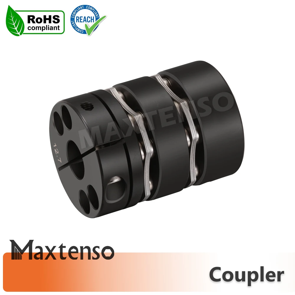 

MAXTENSO Coupling GLB 45# Steel 8 Screw High Rigidity Double Diaphragm Clamp Series Shaft Coupler 304 Stainless Steel High Rigid