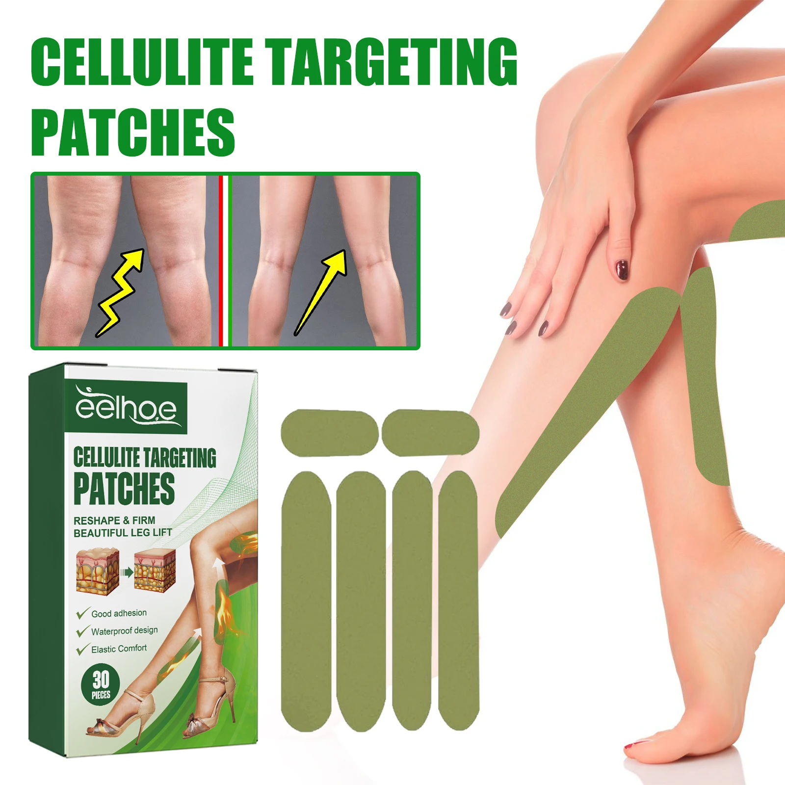 Wormwood Leg Lifting Patch Tightening Leg Fat Anti Orange Peel Lazy Person Shaping Beautiful Leg Body Care Products