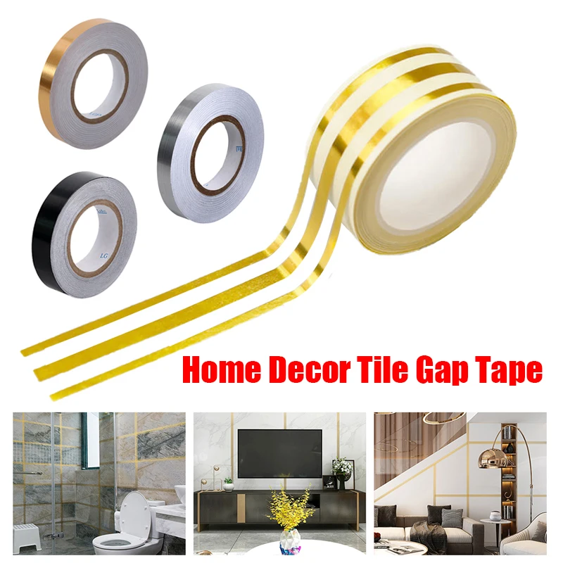 

New 5M/50M Self-Adhesive Tile Stickers Tape Floor Waterproof Wall Gap Sealing Strip Tile Beauty Seam Sticker Home Decoration