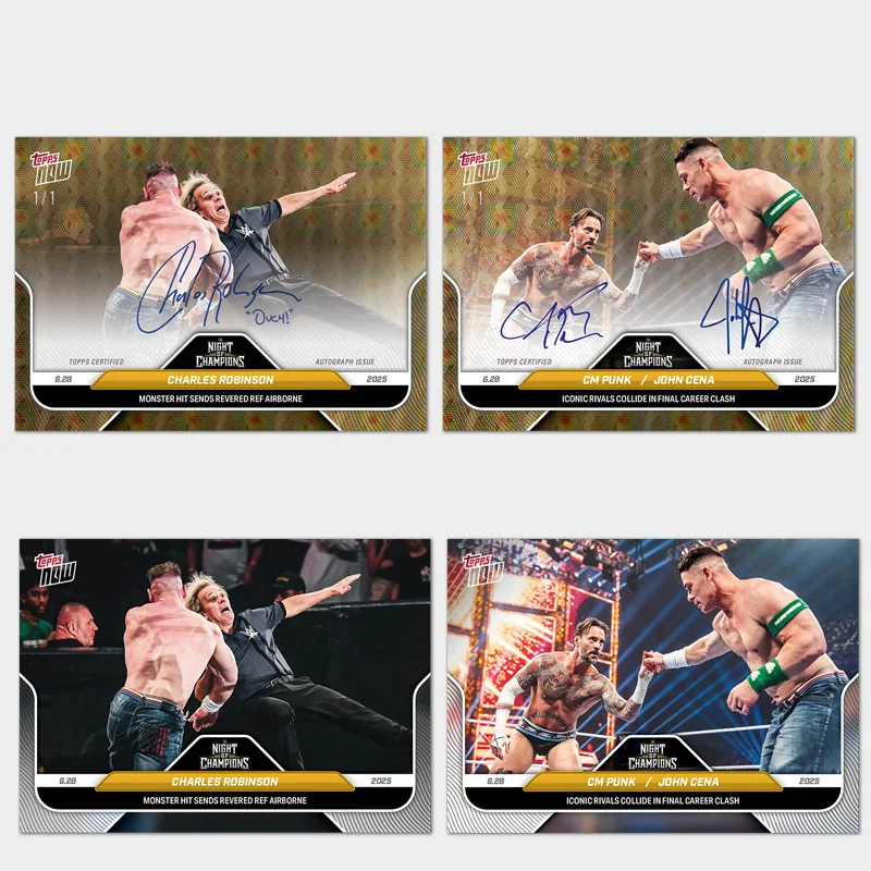 

Topps Now 2025 WWE Cm Punk John Cena Charles Robinson Diy Homemade Wwe Star Autograph Trading Cards Birthday Gift Collection