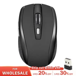 Mouse Wireless Mouse silenzioso 2.4G Mouse ottico portatile portatile per ufficio livelli DPI regolabili per Notebook PC Laptop MacBook