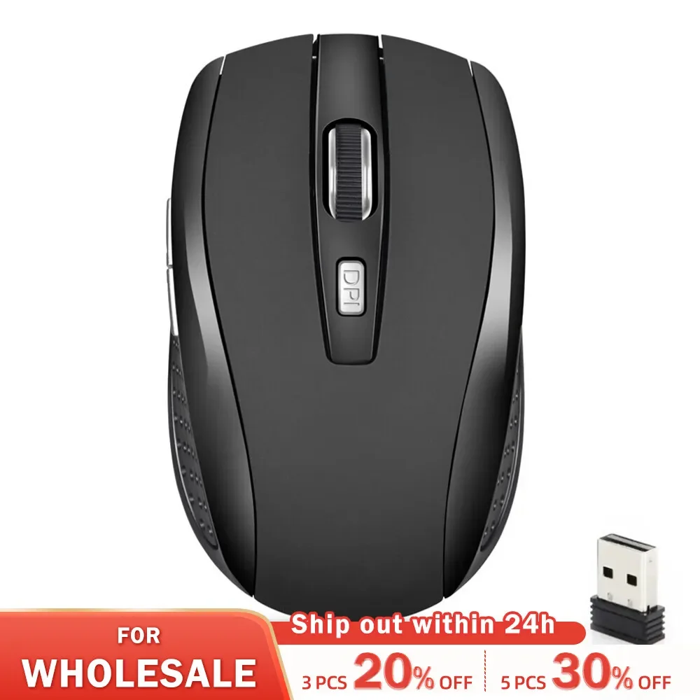 Wireless Mouse Silent Mouse 2.4G Portable Mobile Optical Office Mouse Adjustable DPI Levels for Notebook PC Laptop MacBook