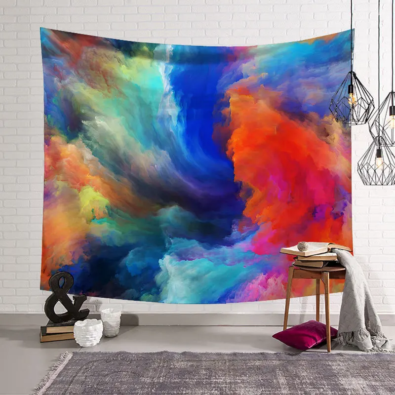 Hot Sale Colorful Cloud Hanging Cloth Home Living Room Bedroom Bedside Cloth Decoration Studio Background Wall Hanging Cloth