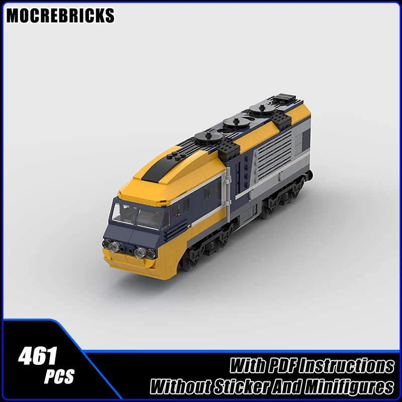 MOC City-Serie de transporte inspirada en viajero, tren de pasajeros gris, modelo DIY, bloques de construcción, ladrillos de alta tecnología, juguetes para niños, regalos
