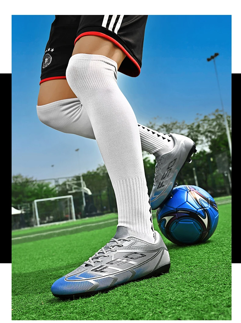 Neue Herren-Fußballschuhe Futsal High Ankle Atmungsaktiv Rutschfest Hochwertige Ultraleichte Fußballschuhe Sportschuhe für Outdoor-Wettkämpfe – Detail 7
